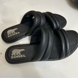 Sorel Black Sandals 8.5